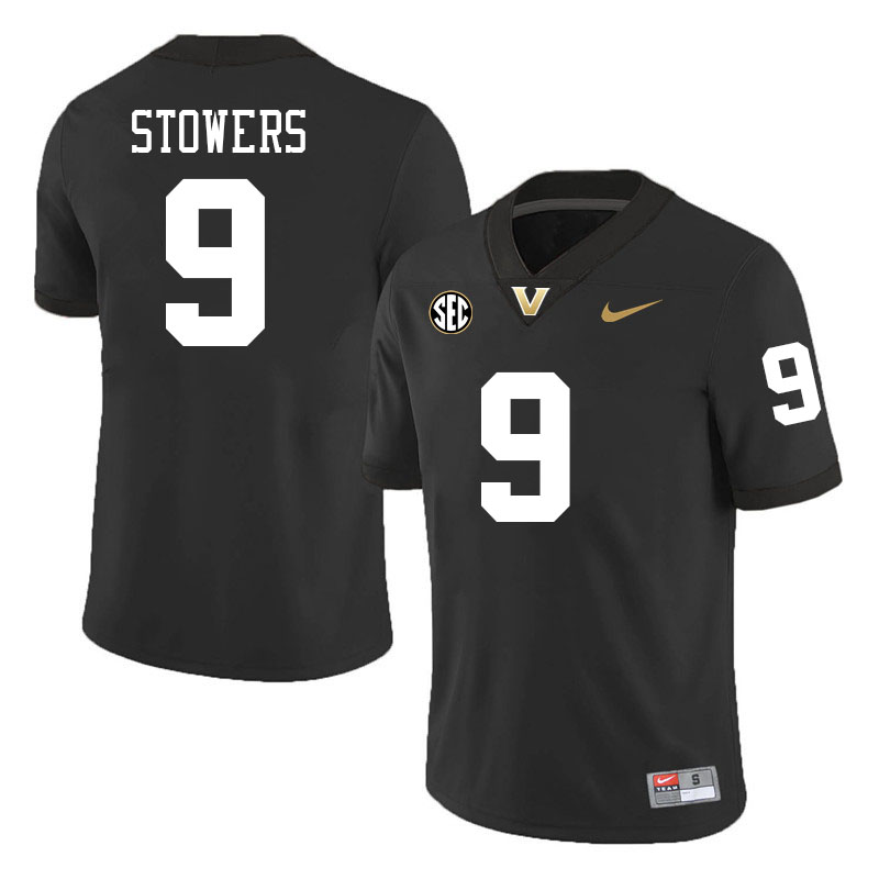 Eli Stowers Jersey,Vanderbilt Commodores #9 Eli Stowers Football Jersey,Uniforms-Black